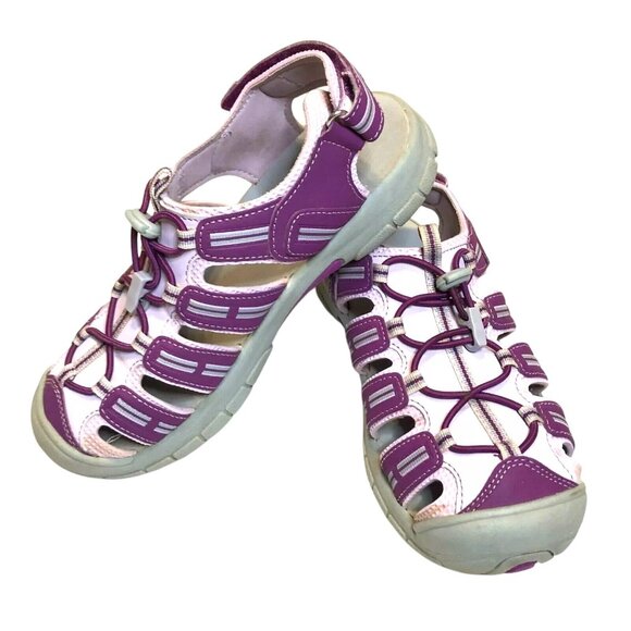 KHOMBU RIVER SANDALS SIZE 4 PINK AND PURPLE WATER ACTIVITIES CAMPING FISHING - Picture 1 of 4